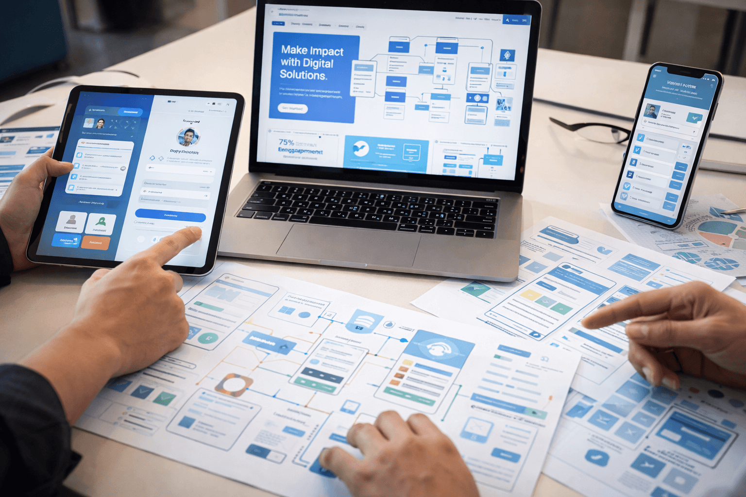 Illustration or image representing professional web solutions and digital service offerings